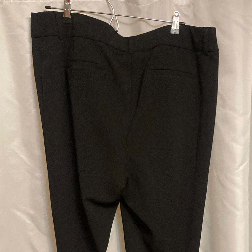 Lauren by Ralph Lauren Black Lined Linen Trousers